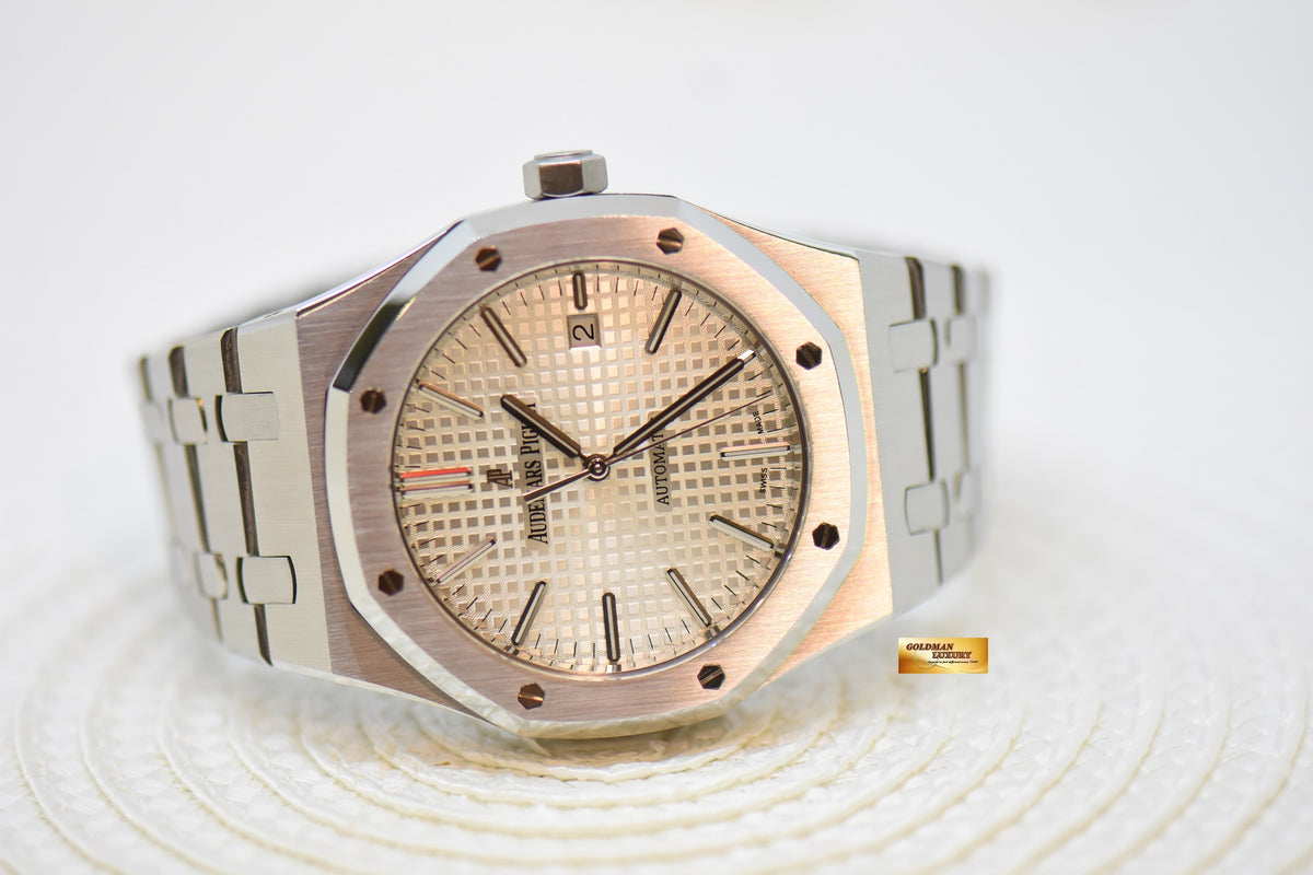 [SOLD] AUDEMARS PIGUET ROYAL OAK 41mm STEEL BRACELET WHITE DIAL AUTOMATIC 15400ST (UNPOLISHED-MINT)