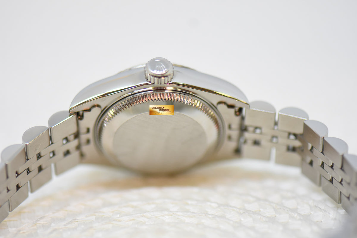 [SOLD] ROLEX OYSTER DATEJUST 26mm STEEL IN JUBILEE BRACELET BLUE ARABIC DIAL 69174 (MINT)