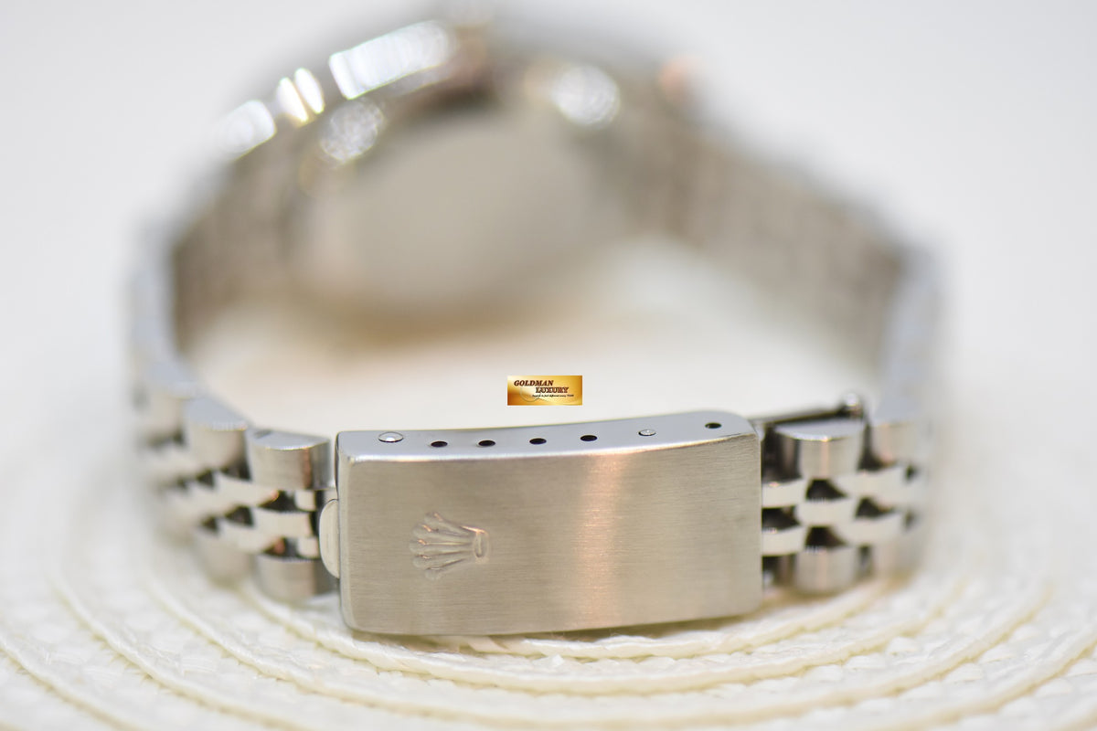 [SOLD] ROLEX OYSTER DATEJUST 26mm STEEL IN JUBILEE BRACELET BLUE ARABIC DIAL 69174 (MINT)