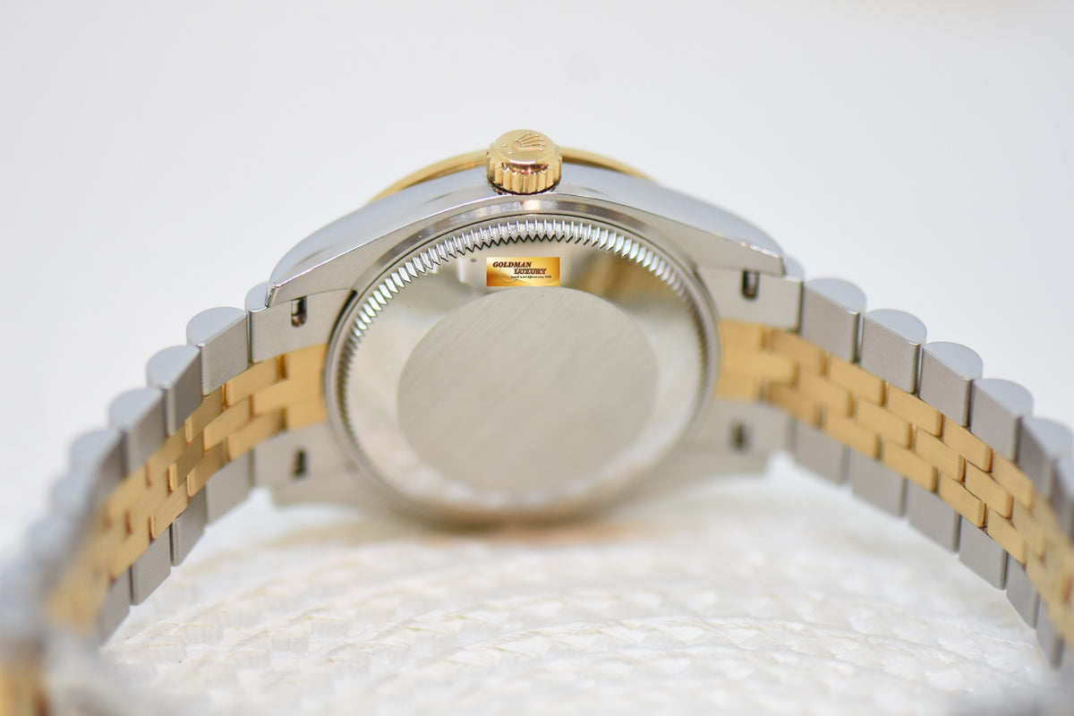 [SOLD] ROLEX OYSTER PERPETUAL DATEJUST 31mm GOLD / STEEL IN JUBILEE BRACELET SILVER DIAMOND DIAL ORIGINAL DIAMOND BEZEL 278383RBR (LNIB)