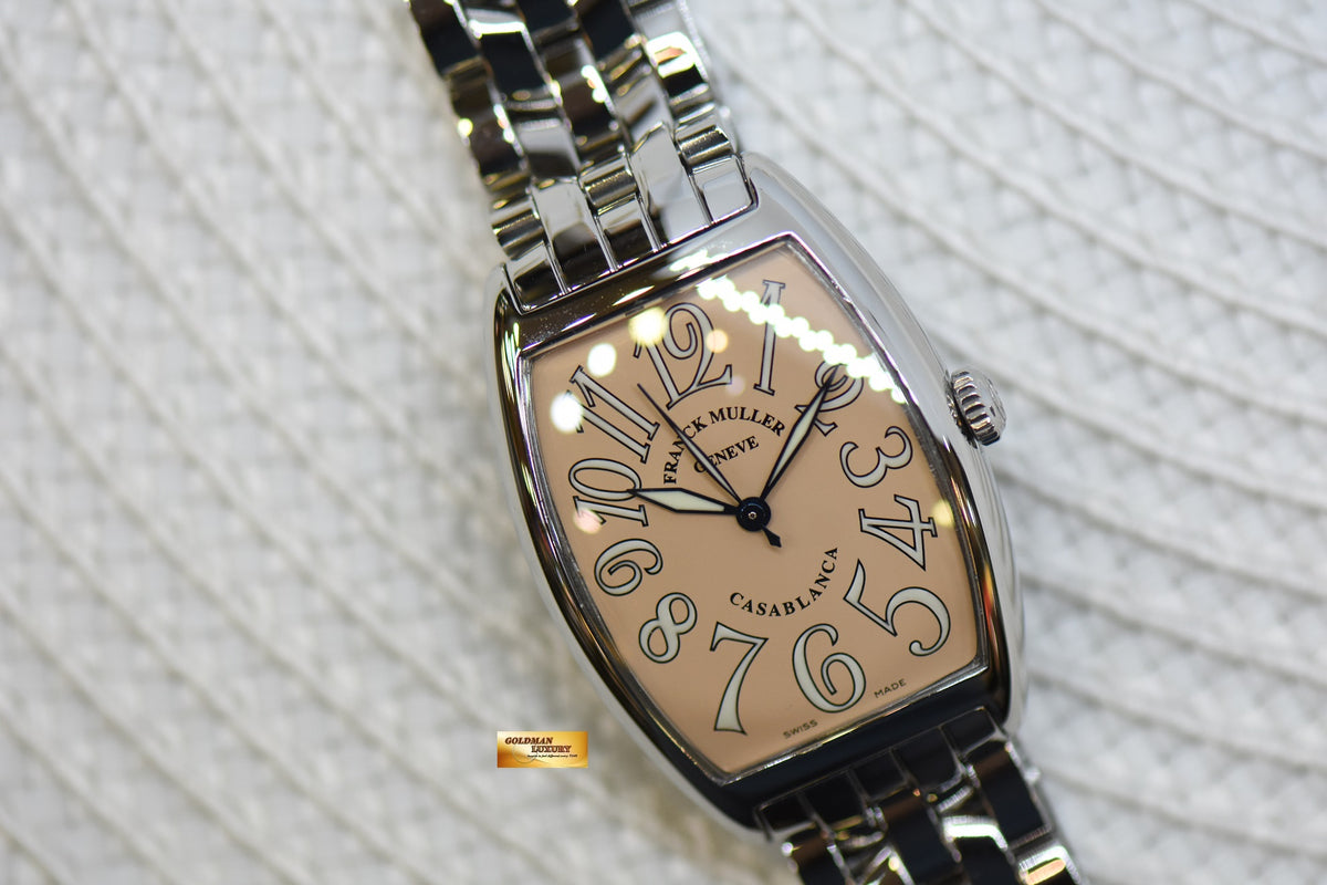 [SOLD] FRANCK MULLER CASABLANCA SALMON DIAL STEEL BRACELET AUTOMATIC 2852 (MINT)
