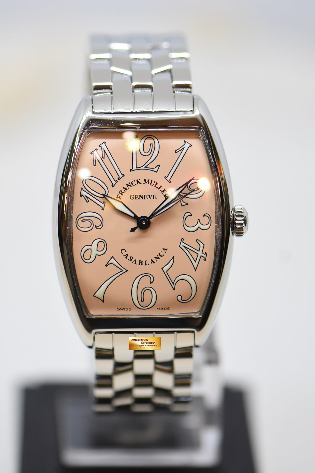 [SOLD] FRANCK MULLER CASABLANCA SALMON DIAL STEEL BRACELET AUTOMATIC 2852 (MINT)