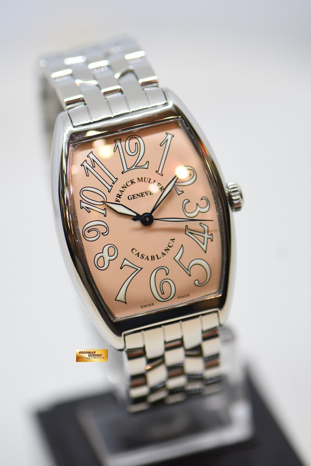 [SOLD] FRANCK MULLER CASABLANCA SALMON DIAL STEEL BRACELET AUTOMATIC 2852 (MINT)
