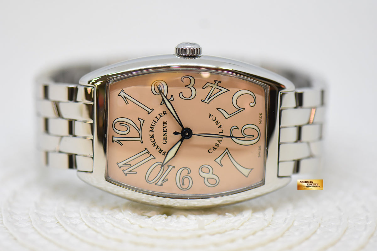 [SOLD] FRANCK MULLER CASABLANCA SALMON DIAL STEEL BRACELET AUTOMATIC 2852 (MINT)