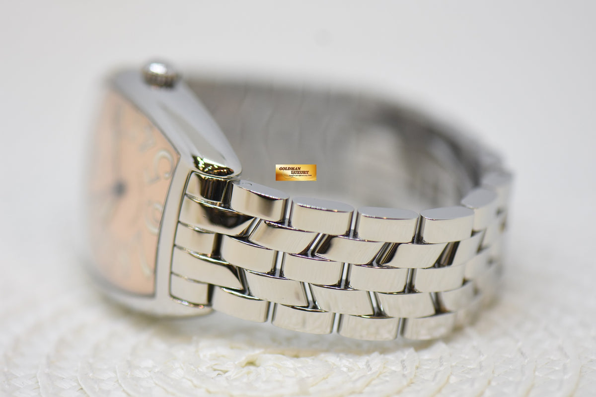 [SOLD] FRANCK MULLER CASABLANCA SALMON DIAL STEEL BRACELET AUTOMATIC 2852 (MINT)