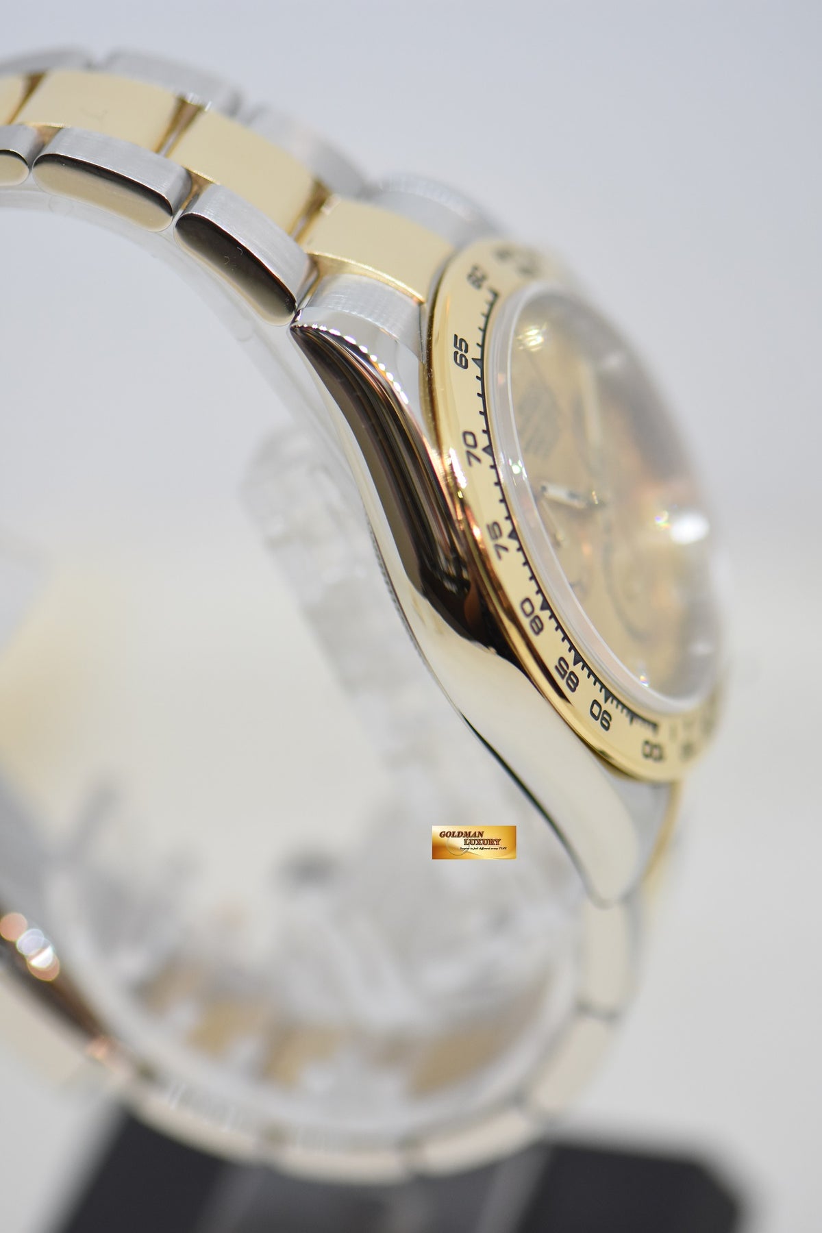 [SOLD] ROLEX OYSTER PERPETUAL DAYTONA GOLD / STEEL IN BRACELET DIAMOND CHAMPAGNE DIAL 116503 (LNIB)