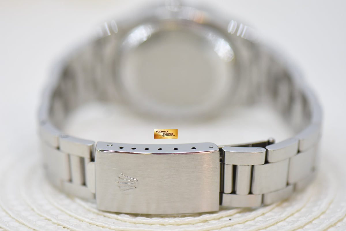 [SOLD] ROLEX OYSTER PERPETUAL AIR-KING 34mm PRECISION STEEL SILVER DIAL ENGINE TURN BEZEL 14010 (MINT)