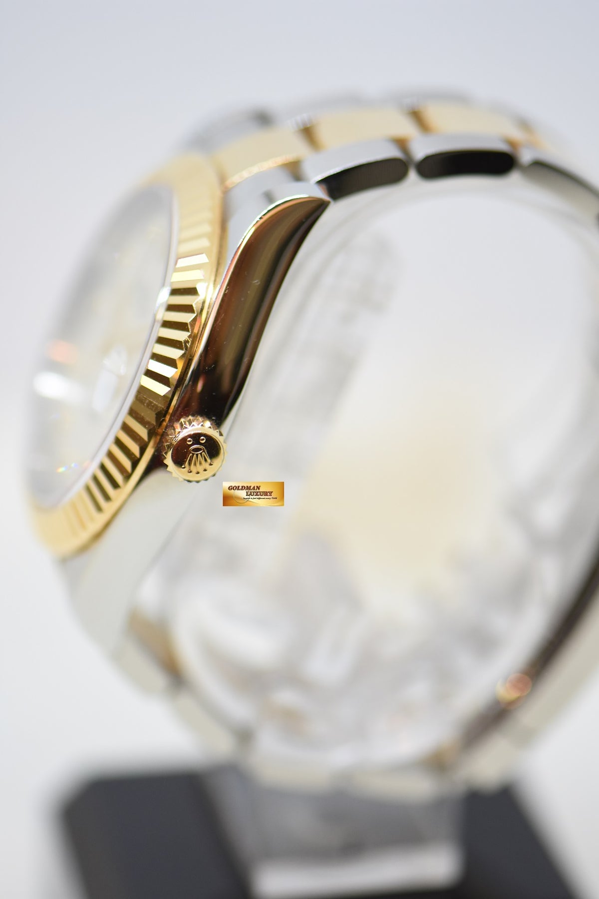 [SOLD] ROLEX OYSTER PERPETUAL DATEJUST II 41mm GOLD / STEEL IN OYSTER BRACELET GOLD DIAMOND DIAL 116333 (MINT)