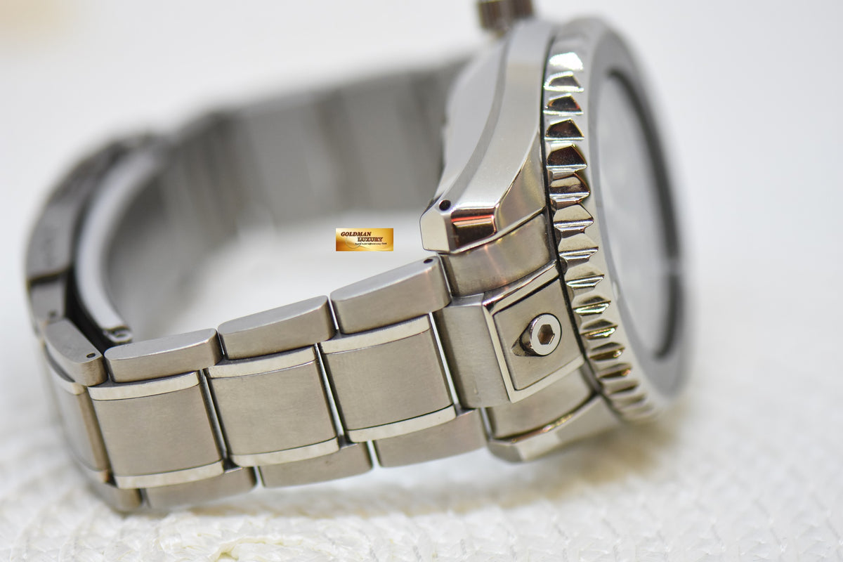 [SOLD] SEIKO PROFESSIONAL DIVER SPRING DRIVE GMT 44mm MARINAMASTER 600M TITANIUM IN BRACELET SBDB011 (MINT)