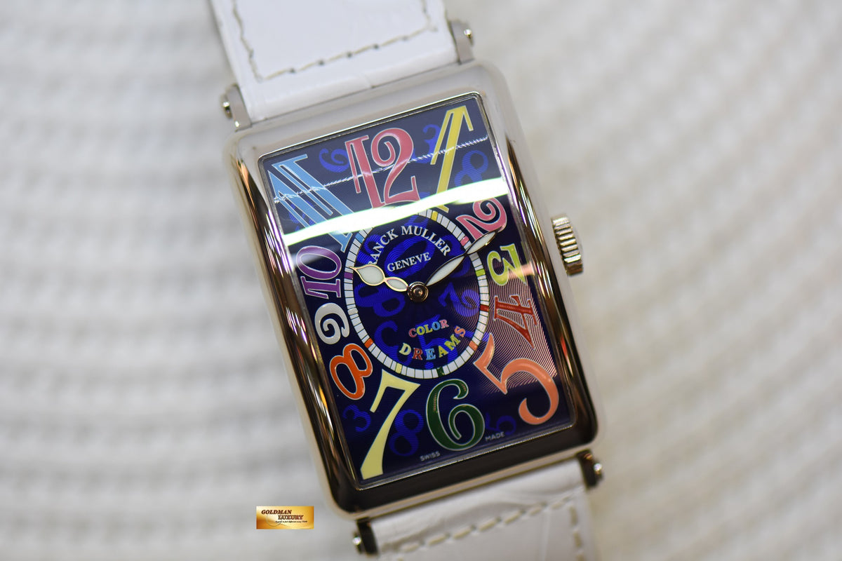 [SOLD] FRANCK MULLER LONG ISLAND COLOR DREAMS  18K WHITE GOLD AUTOMATIC 1200 SC (MINT)