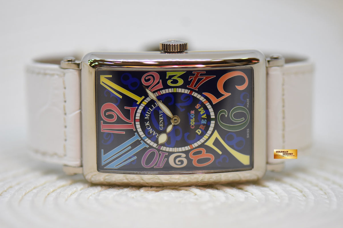 [SOLD] FRANCK MULLER LONG ISLAND COLOR DREAMS  18K WHITE GOLD AUTOMATIC 1200 SC (MINT)