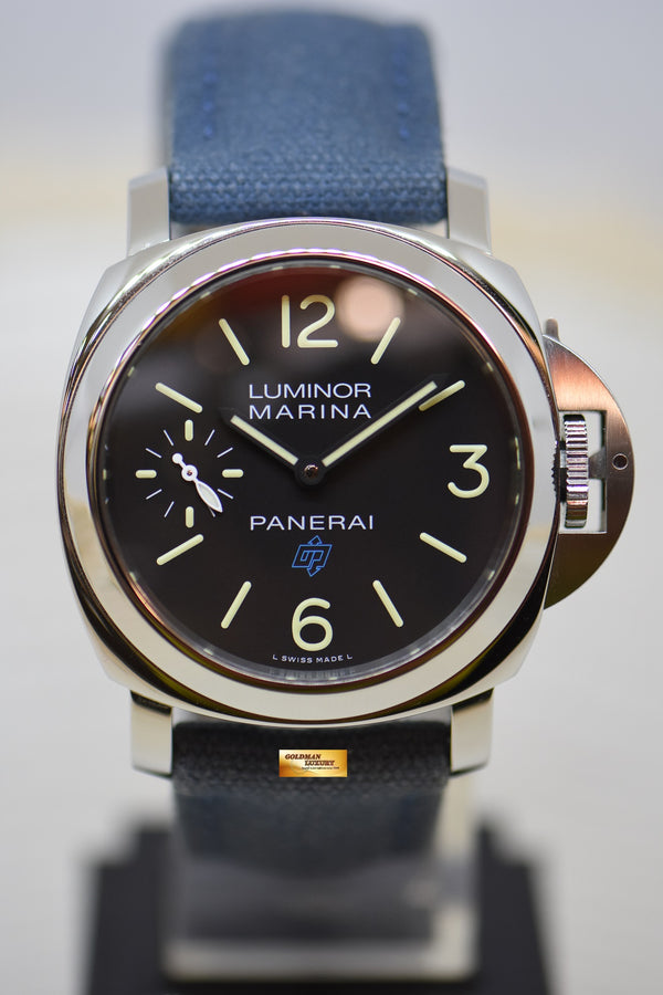 [SOLD] PANERAI LUMINOR MARINA LOGO 44mm STEEL IN LEATHER STRAP 3 DAYS POWER RESERVE MANUAL WINDING PAM 777 (MINT)
