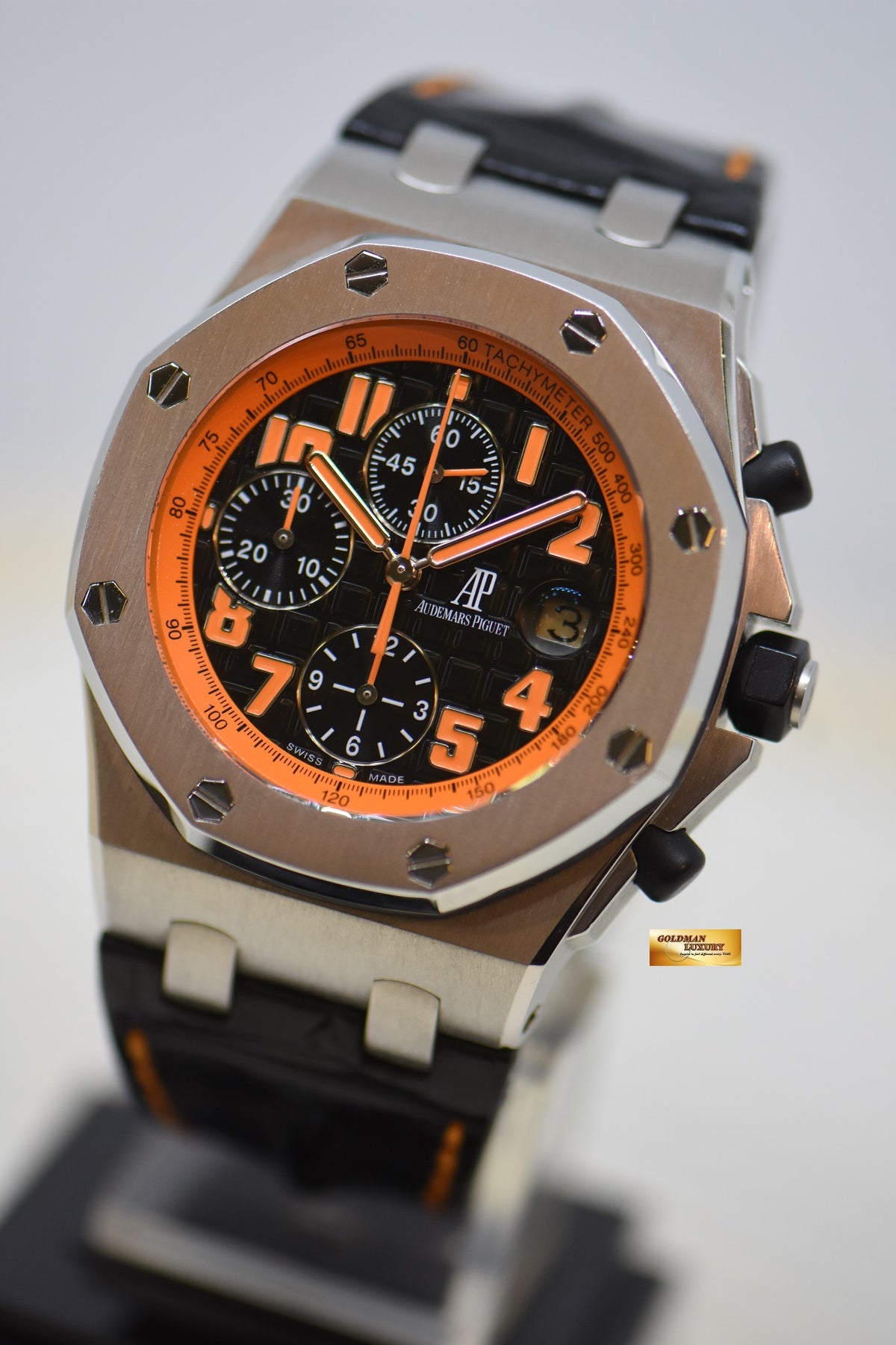 [SOLD] AUDEMARS PIGUET ROYAL OAK “VOLCANO” OFFHSORE 42mm STEEL IN LEATHER STRAP CHRONOGRAPH AUTOMATIC 26170ST (MINT)