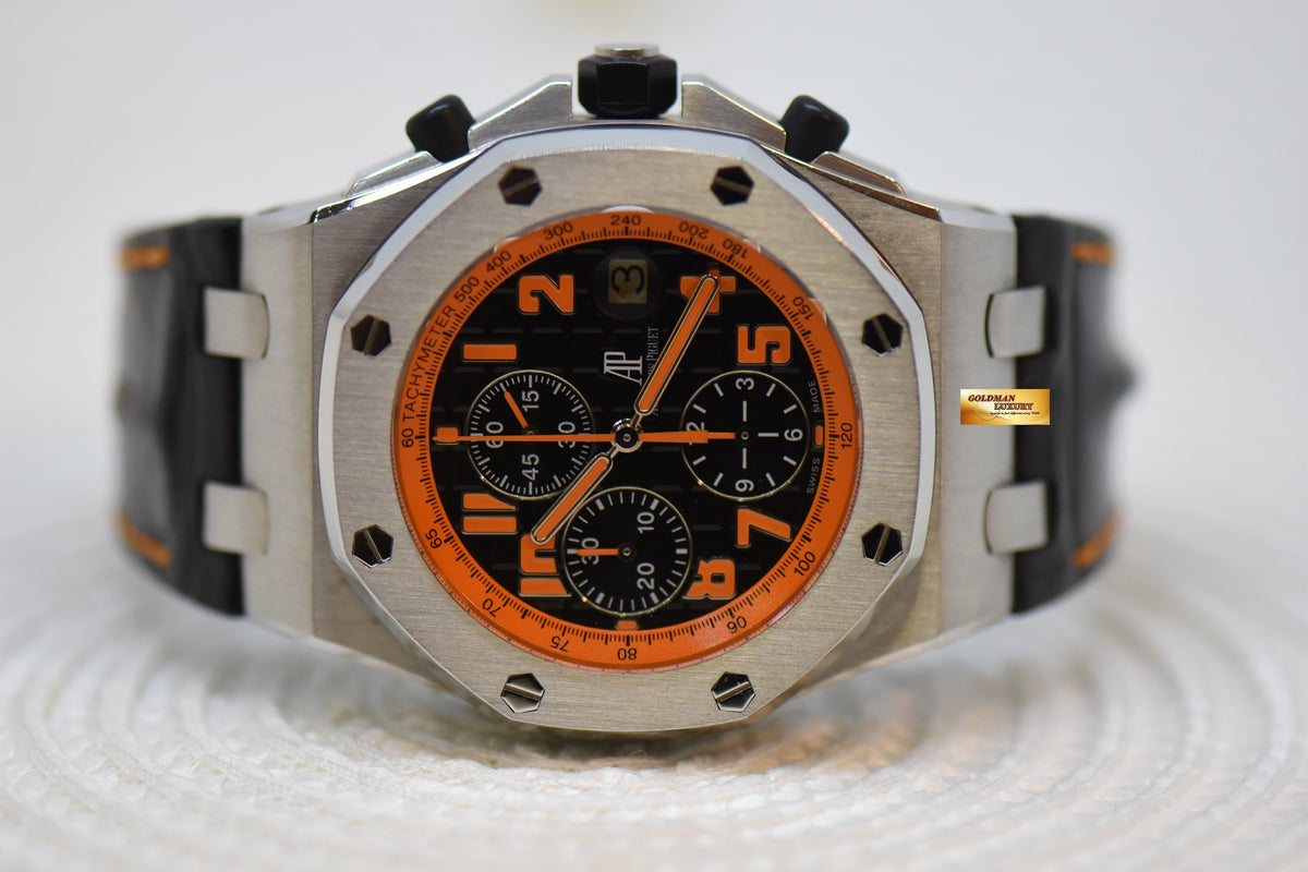 [SOLD] AUDEMARS PIGUET ROYAL OAK “VOLCANO” OFFHSORE 42mm STEEL IN LEATHER STRAP CHRONOGRAPH AUTOMATIC 26170ST (MINT)