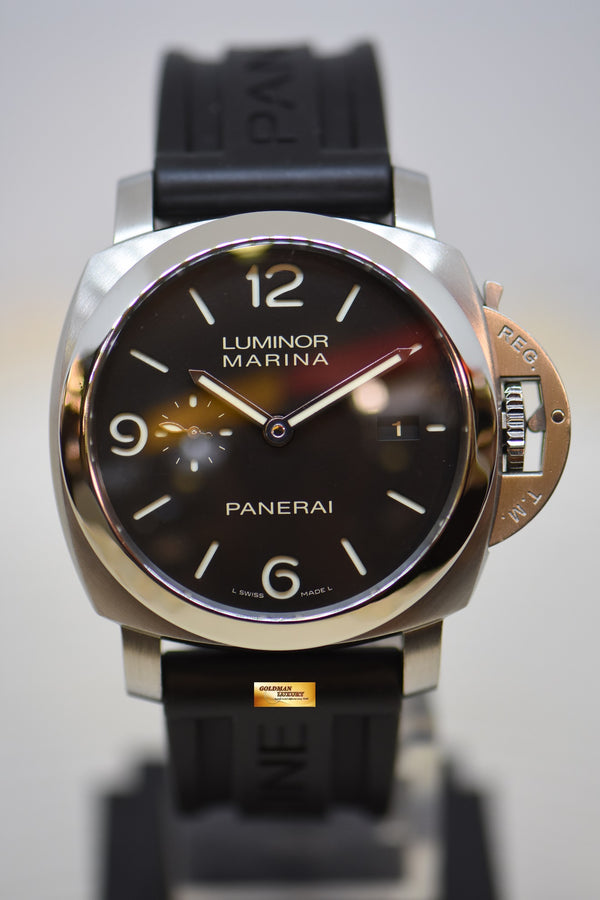 [SOLD] PANERAI LUMINOR MARINA 1950 CASE 44mm STEEL IN LEATHER P.9000 AUTOMATIC PAM 312 (MINT)