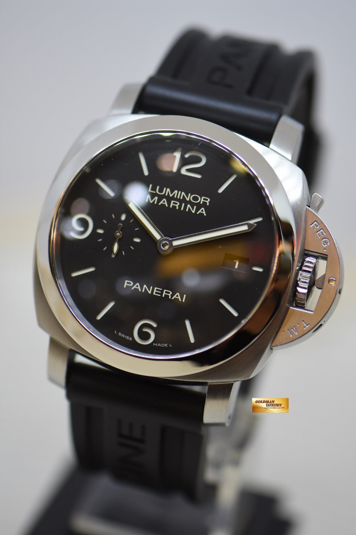 [SOLD] PANERAI LUMINOR MARINA 1950 CASE 44mm STEEL IN LEATHER P.9000 AUTOMATIC PAM 312 (MINT)