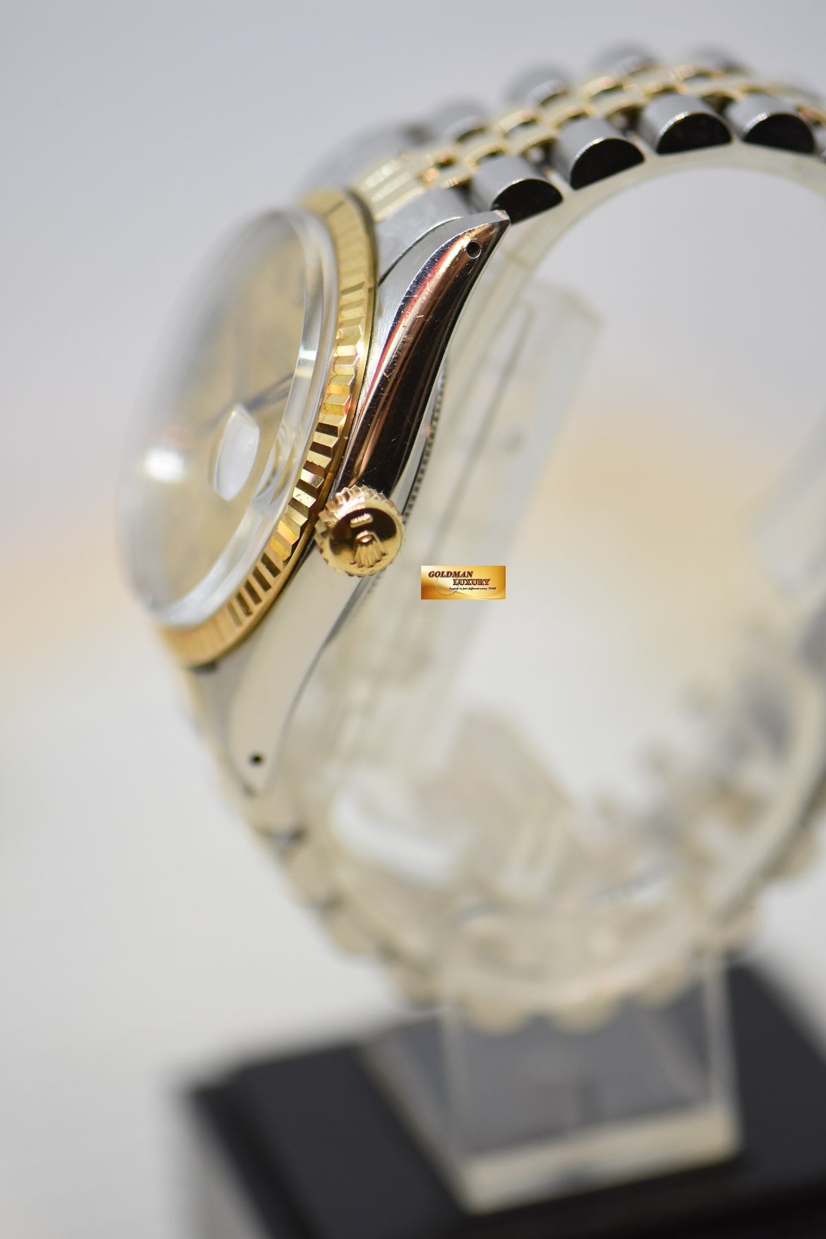 [SOLD] ROLEX OYSTER DATEJUST 36mm HALF-GOLD IN JUBILEE BRACELET GOLD BUCKLEY DIAL 16013 (QUICKSET-DATE) (VINTAGE)