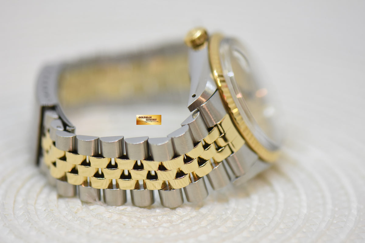 [SOLD] ROLEX OYSTER DATEJUST 36mm HALF-GOLD IN JUBILEE BRACELET GOLD BUCKLEY DIAL 16013 (QUICKSET-DATE) (VINTAGE)