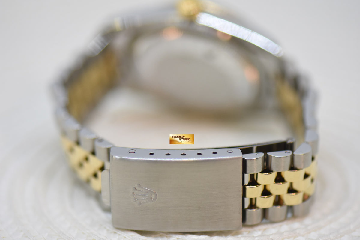 [SOLD] ROLEX OYSTER DATEJUST 36mm HALF-GOLD IN JUBILEE BRACELET GOLD BUCKLEY DIAL 16013 (QUICKSET-DATE) (VINTAGE)