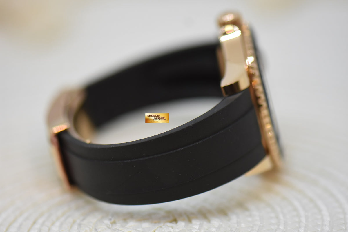 [SOLD] ROLEX OYSTER PERPETUAL YACHT-MASTER 40mm ROSE GOLD IN RUBBER STRAP 116655 (MINT) (UNPOLISHED / STICKERS ON)