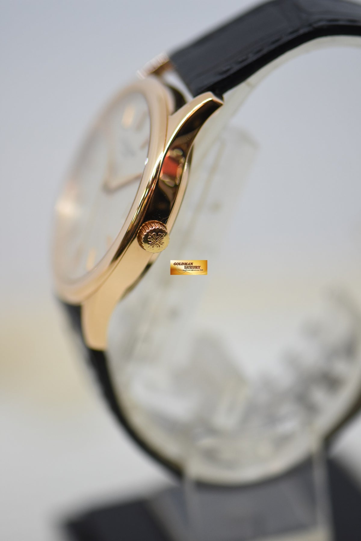 [SOLD] PATEK PHILIPPE CALATRAVA ROSE GOLD IN LEATHER STRAP 34mm SILVERED DIAL AUTOMATIC 3998R (MINT)