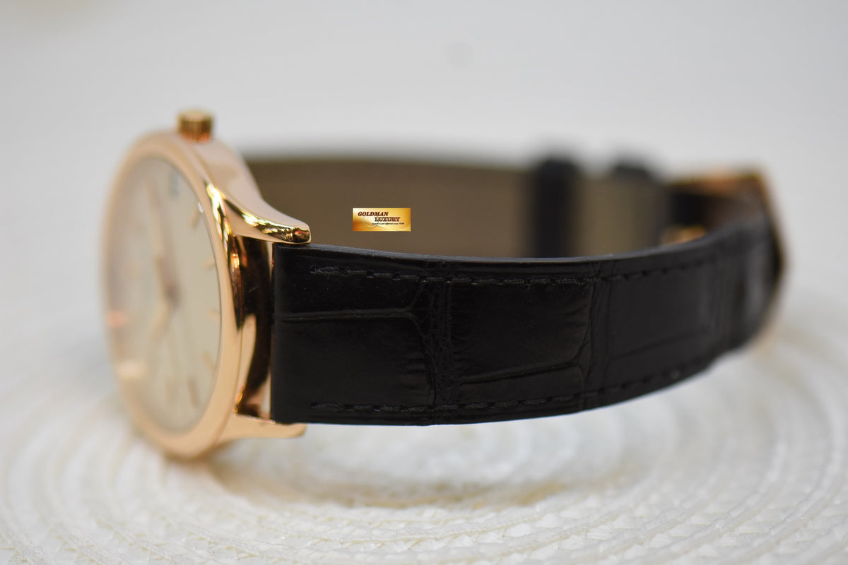 [SOLD] PATEK PHILIPPE CALATRAVA ROSE GOLD IN LEATHER STRAP 34mm SILVERED DIAL AUTOMATIC 3998R (MINT)