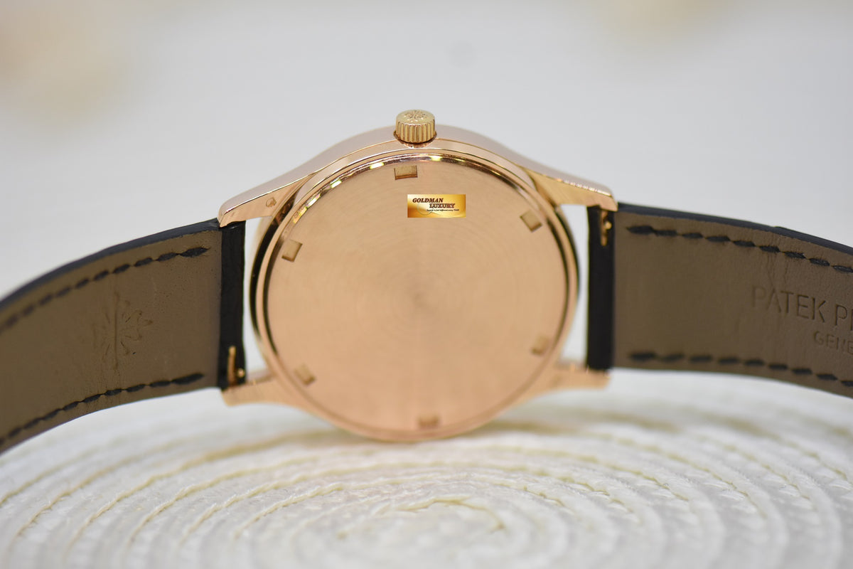 [SOLD] PATEK PHILIPPE CALATRAVA ROSE GOLD IN LEATHER STRAP 34mm SILVERED DIAL AUTOMATIC 3998R (MINT)