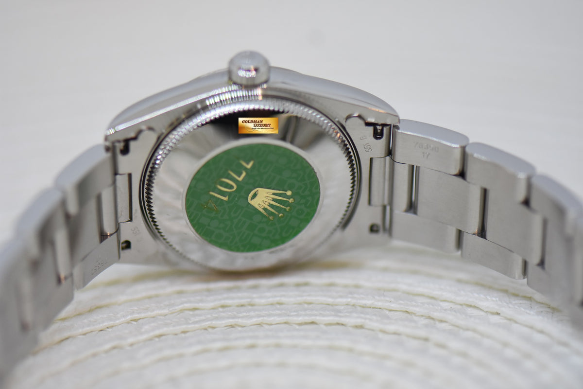 [SOLD] ROLEX OYSTER PERPETUAL 30mm STEEL IN OYSTER BRACELET SILVER DIAL 77014 (MINT)