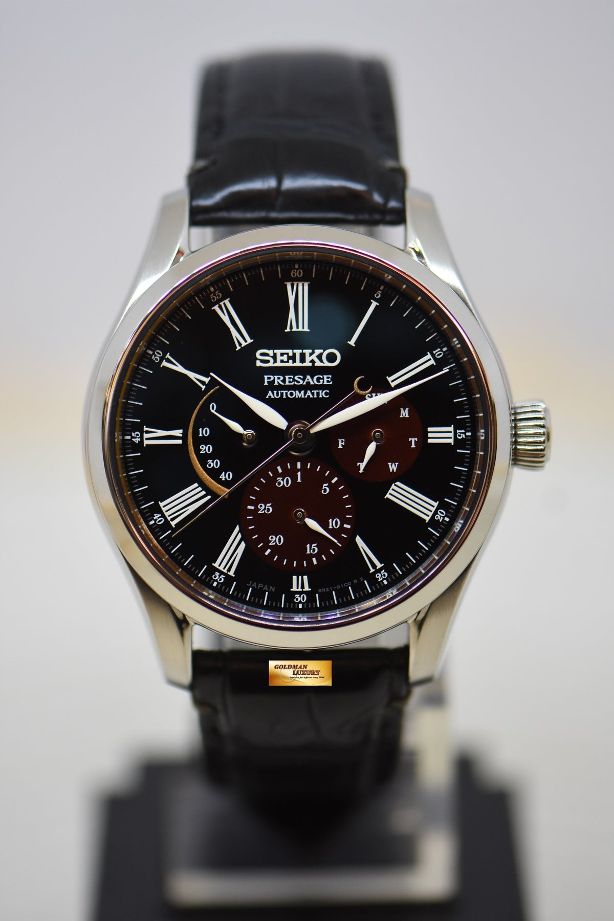 [SOLD] SEIKO PRESAGE URUSHI BYAKUDAN-NURI 40.5mm STEEL IN LEATHER STRAP AUTOMATIC SPB085J1 (MINT)