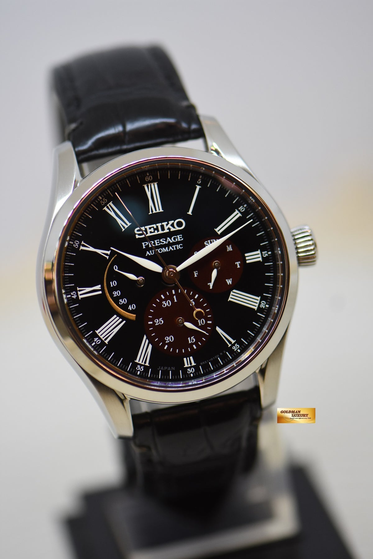 [SOLD] SEIKO PRESAGE URUSHI BYAKUDAN-NURI 40.5mm STEEL IN LEATHER STRAP AUTOMATIC SPB085J1 (MINT)