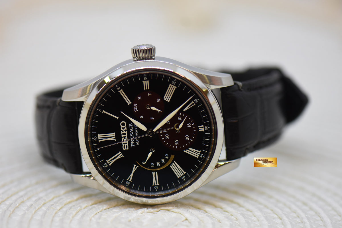 [SOLD] SEIKO PRESAGE URUSHI BYAKUDAN-NURI 40.5mm STEEL IN LEATHER STRAP AUTOMATIC SPB085J1 (MINT)