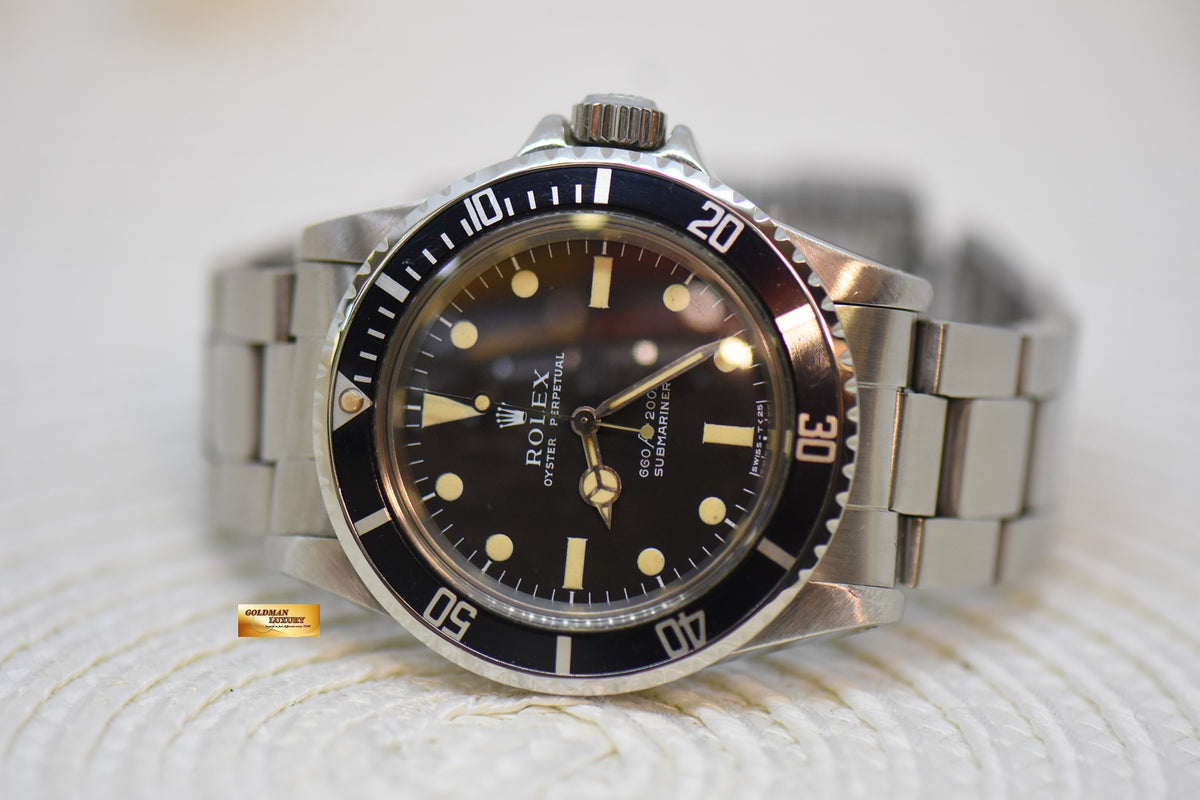 [SOLD] ROLEX OYSTER PERPETUAL SUBMARINER NO DATE 40mm FEET FIRST VINTAGE 5513 (VINTAGE)