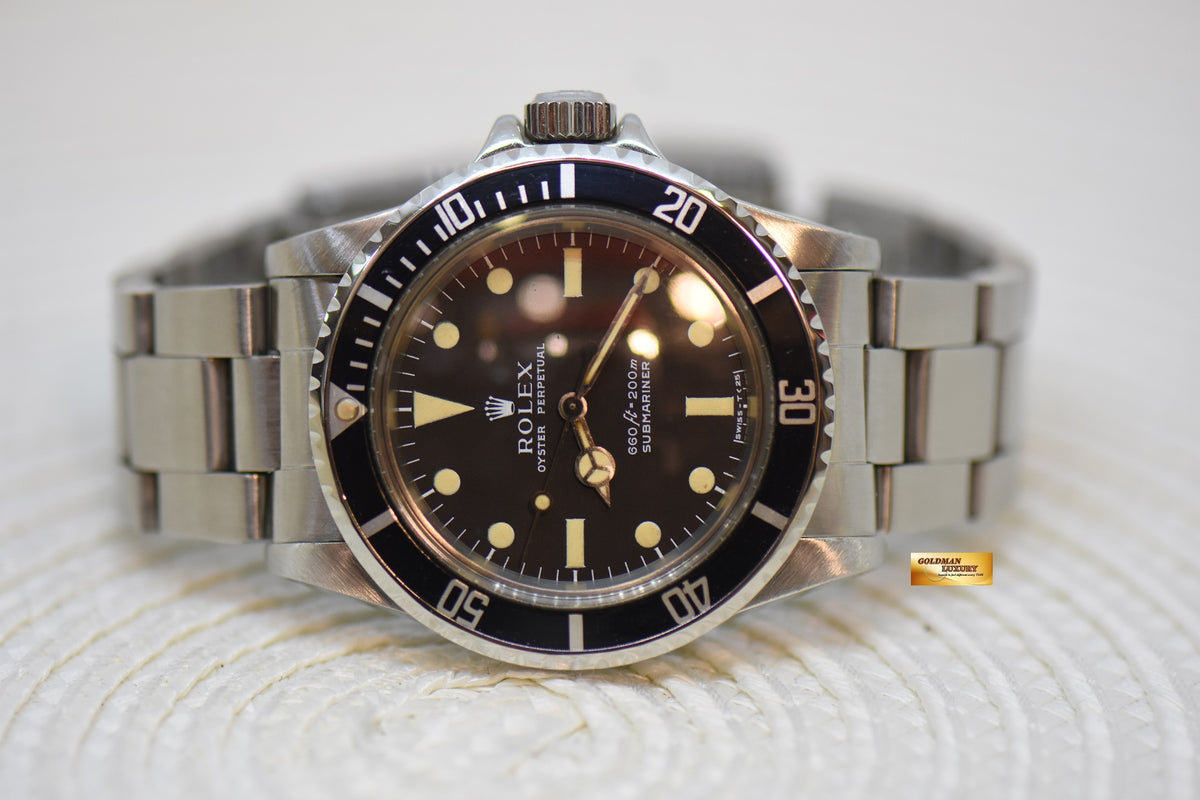 [SOLD] ROLEX OYSTER PERPETUAL SUBMARINER NO DATE 40mm FEET FIRST VINTAGE 5513 (VINTAGE)