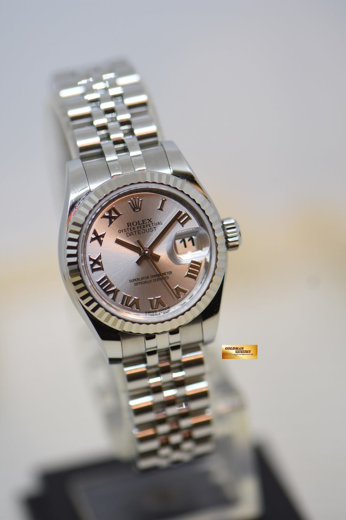 [SOLD] ROLEX OYSTER PERPETUAL DATEJUST 26mm STAINLESS STEEL IN JUBILEE BRACELET SILVER ROMAN DIAL AUTOMATIC 179174 (MINT)