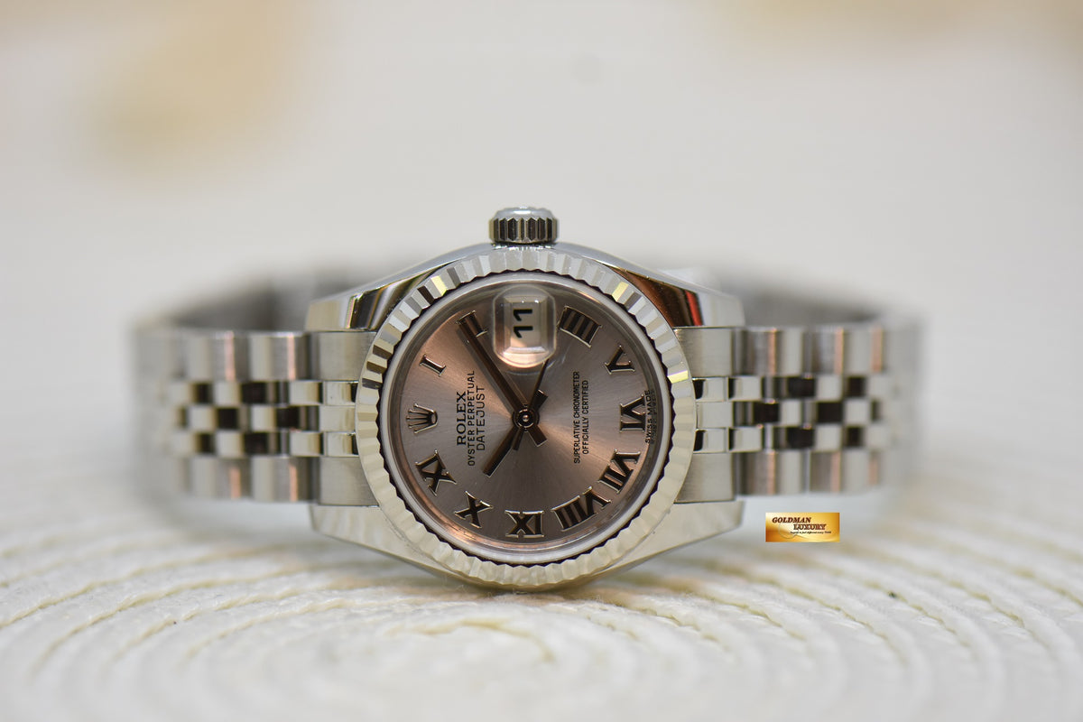 [SOLD] ROLEX OYSTER PERPETUAL DATEJUST 26mm STAINLESS STEEL IN JUBILEE BRACELET SILVER ROMAN DIAL AUTOMATIC 179174 (MINT)