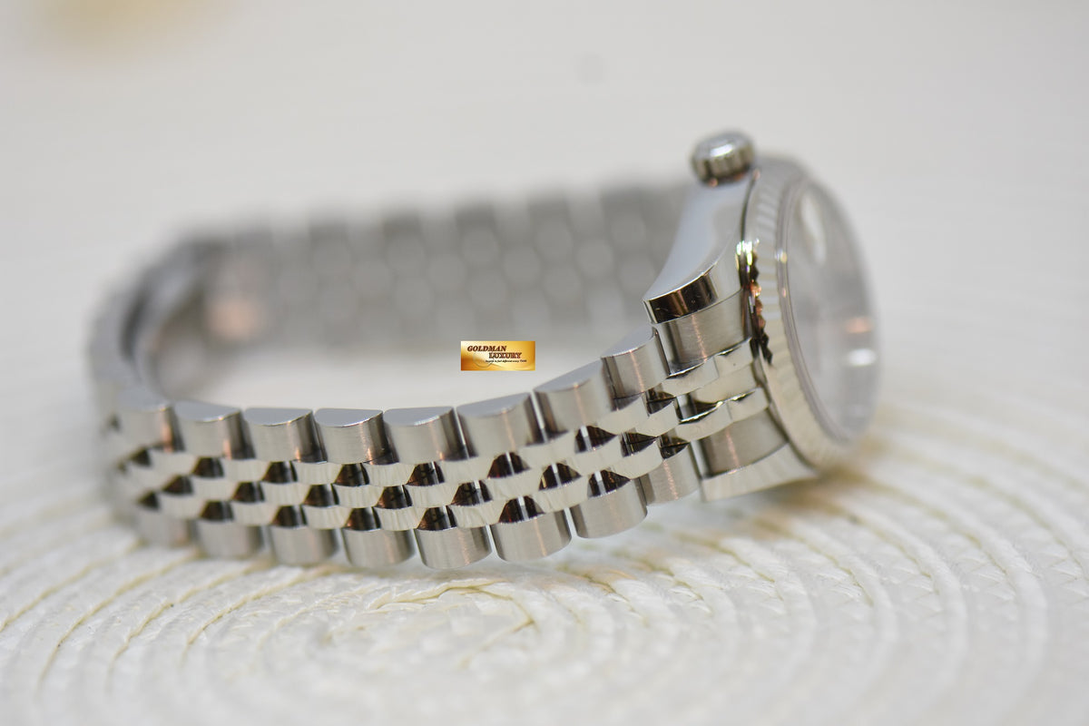 [SOLD] ROLEX OYSTER PERPETUAL DATEJUST 26mm STAINLESS STEEL IN JUBILEE BRACELET SILVER ROMAN DIAL AUTOMATIC 179174 (MINT)