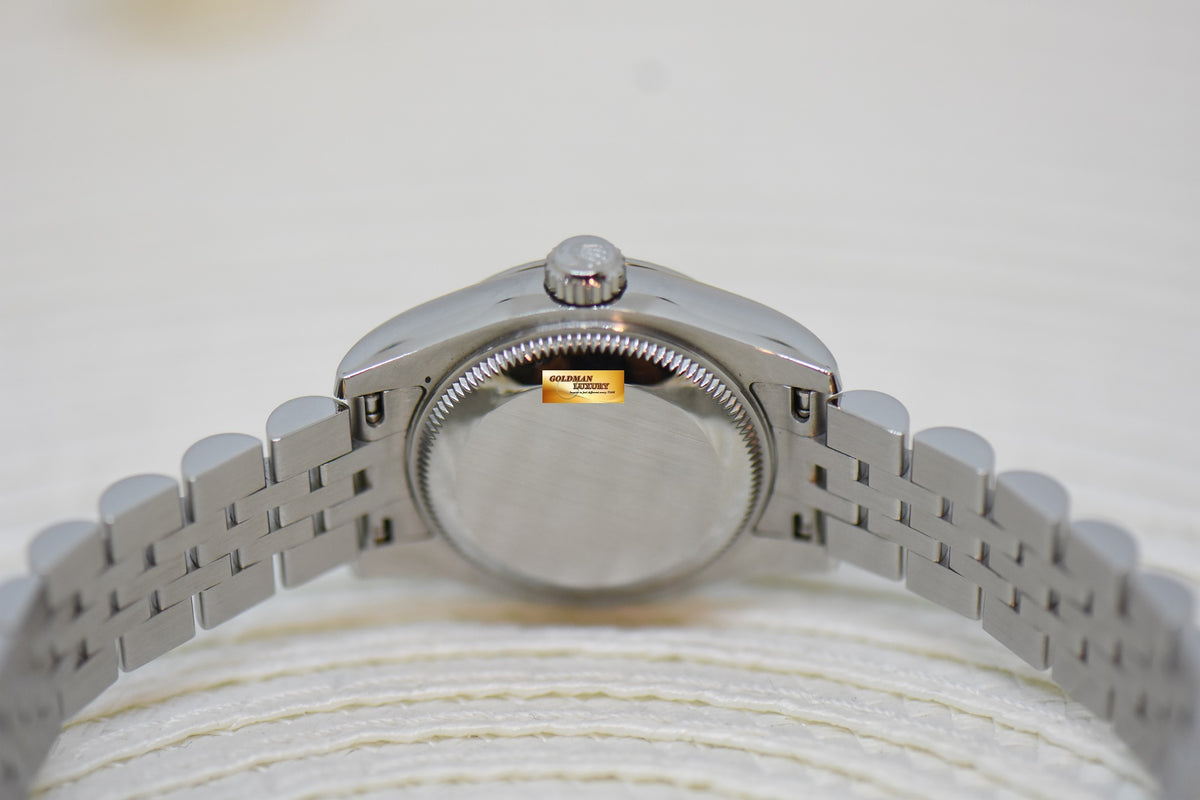 [SOLD] ROLEX OYSTER PERPETUAL DATEJUST 26mm STAINLESS STEEL IN JUBILEE BRACELET SILVER ROMAN DIAL AUTOMATIC 179174 (MINT)