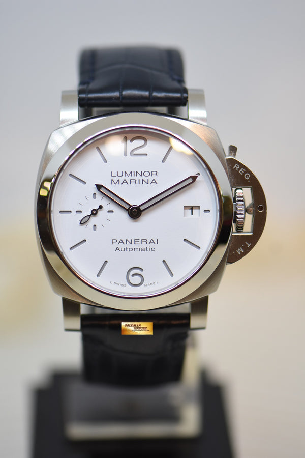 [SOLD] PANERAI LUMINOR QUARANTA 40mm STEEL IN LEATHER P.900 MVT WHITE DIAL PAM 1271 SPECIAL EDITION (MINT)