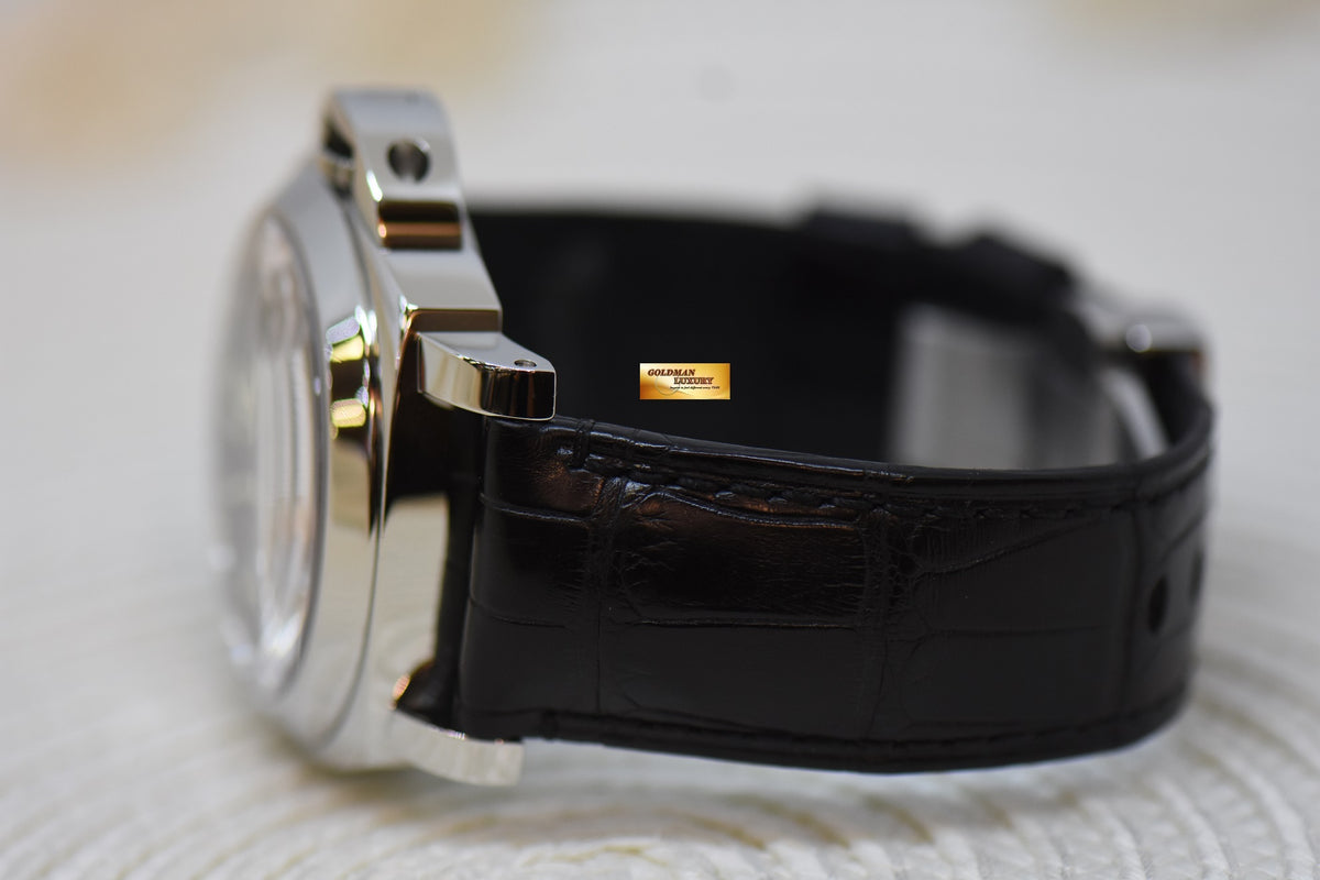 [SOLD] PANERAI LUMINOR MARINA 44mm STEEL IN LEATHER BLACK DIAL AUTOMATIC PAM 104 (MINT)