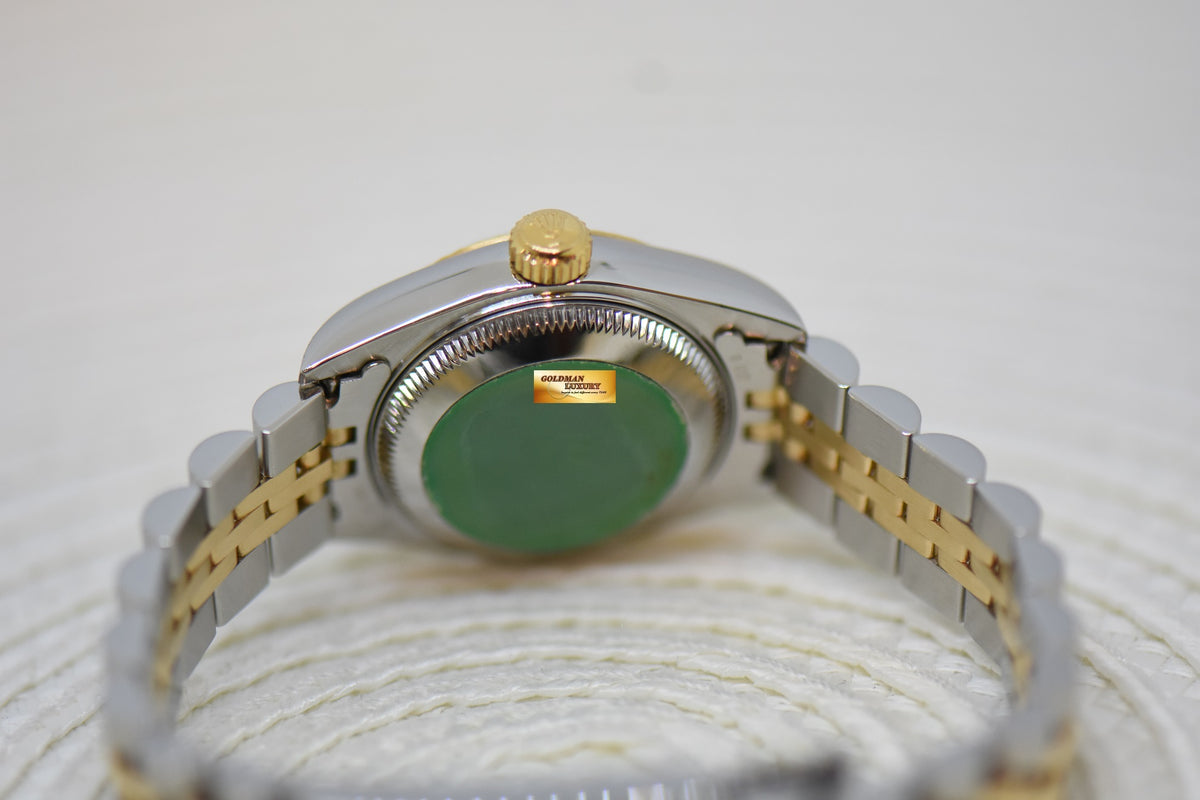 [SOLD] ROLEX OYSTER DATEJUST 26mm GOLD / STEEL IN JUBILEE BRACELET GOLD DIAL 79173 (MINT)