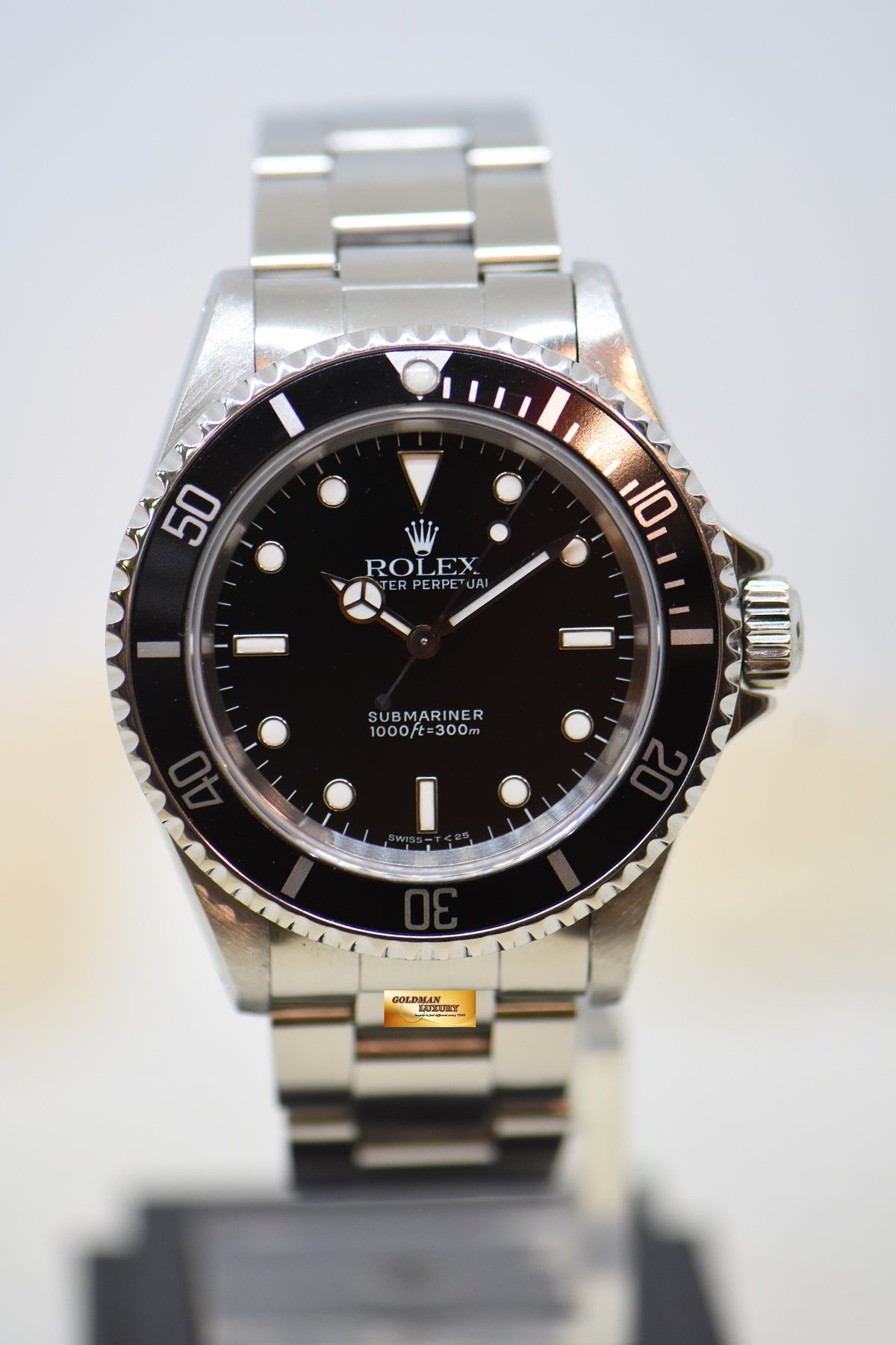 [SOLD] ROLEX OYSTER PERPETUAL SUBMARINER NO DATE 2 LINERS 40mm STEEL BRACELET TRITIUM DIAL 14060 (NEO-VINTAGE)