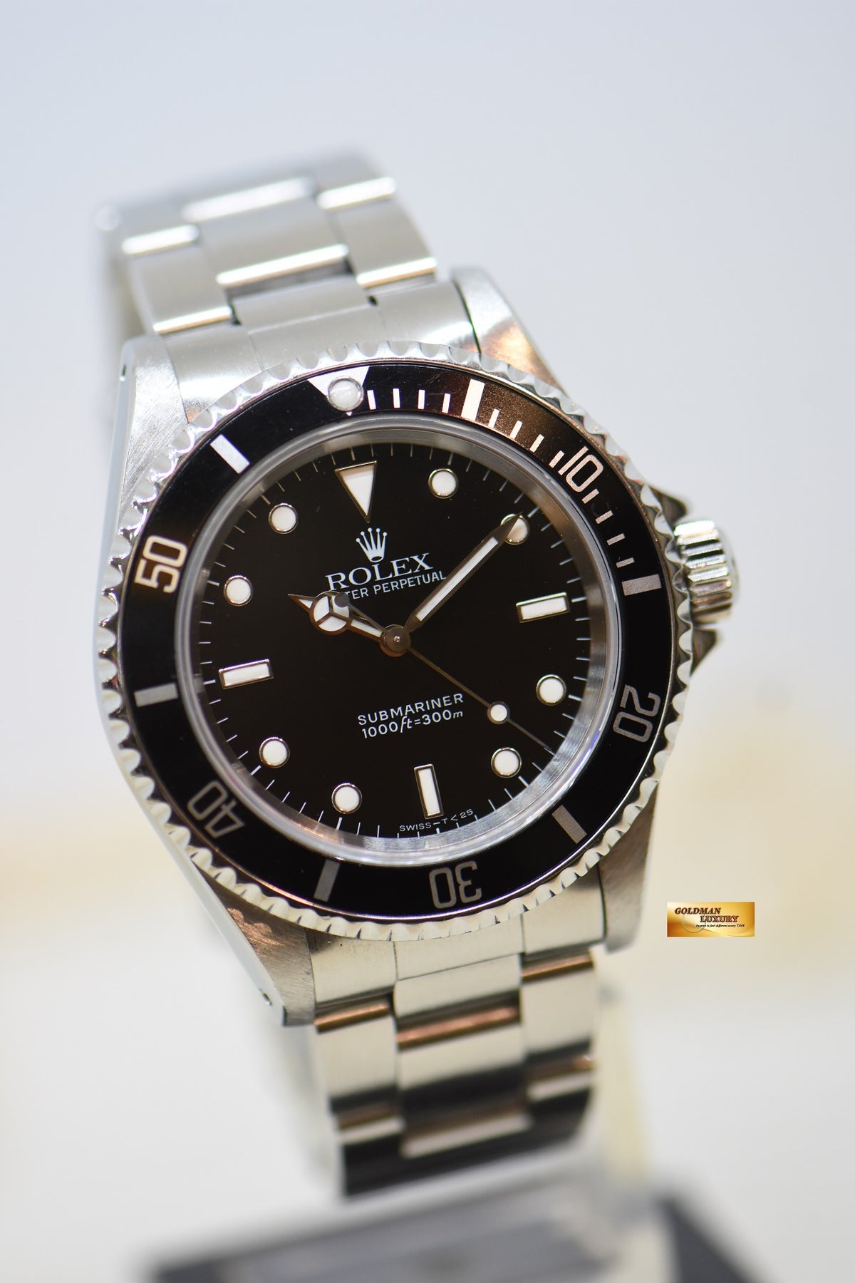 [SOLD] ROLEX OYSTER PERPETUAL SUBMARINER NO DATE 2 LINERS 40mm STEEL BRACELET TRITIUM DIAL 14060 (NEO-VINTAGE)