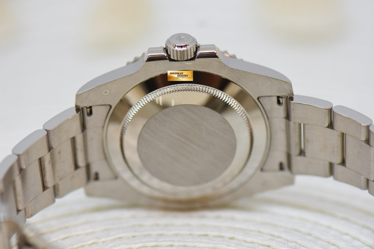 [SOLD] ROLEX OYSTER SUBMARINER 40mm WHITE GOLD IN OYSTER BRACELET BLUE DIAL BLUE CERAMIC BEZEL 116619LB (UNPOLISHED) (MINT)