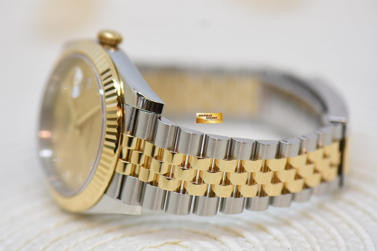 [SOLD] ROLEX OYSTER PERPETUAL DATEJUST II 41mm GOLD / STEEL IN JUBILEE BRACELET GOLD DIAMOND DIAL 126333 (LNIB)