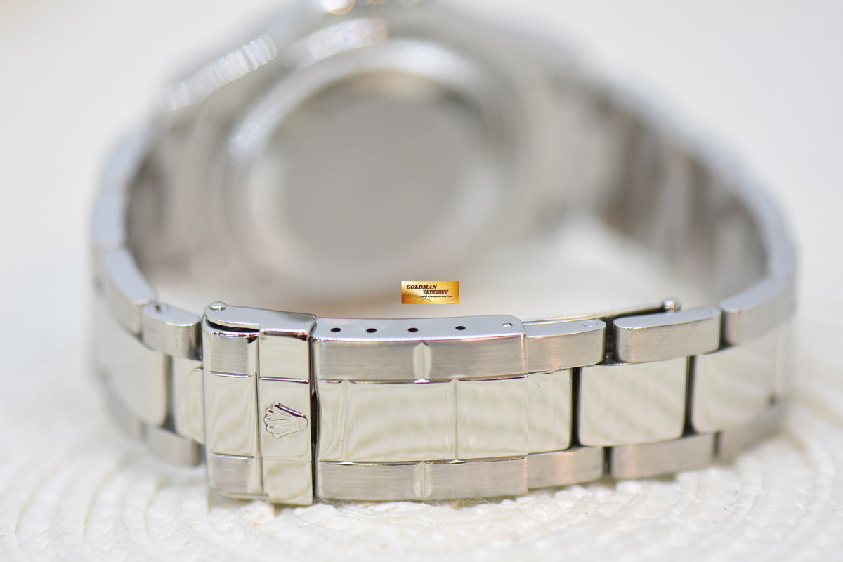 [SOLD] ROLEX OYSTER PERPETUAL YACHT-MASTER 35mm LADIES MIDSIZE STEEL IN BRACELET PLATINUM DIAL / BEZEL 168622 (MINT)