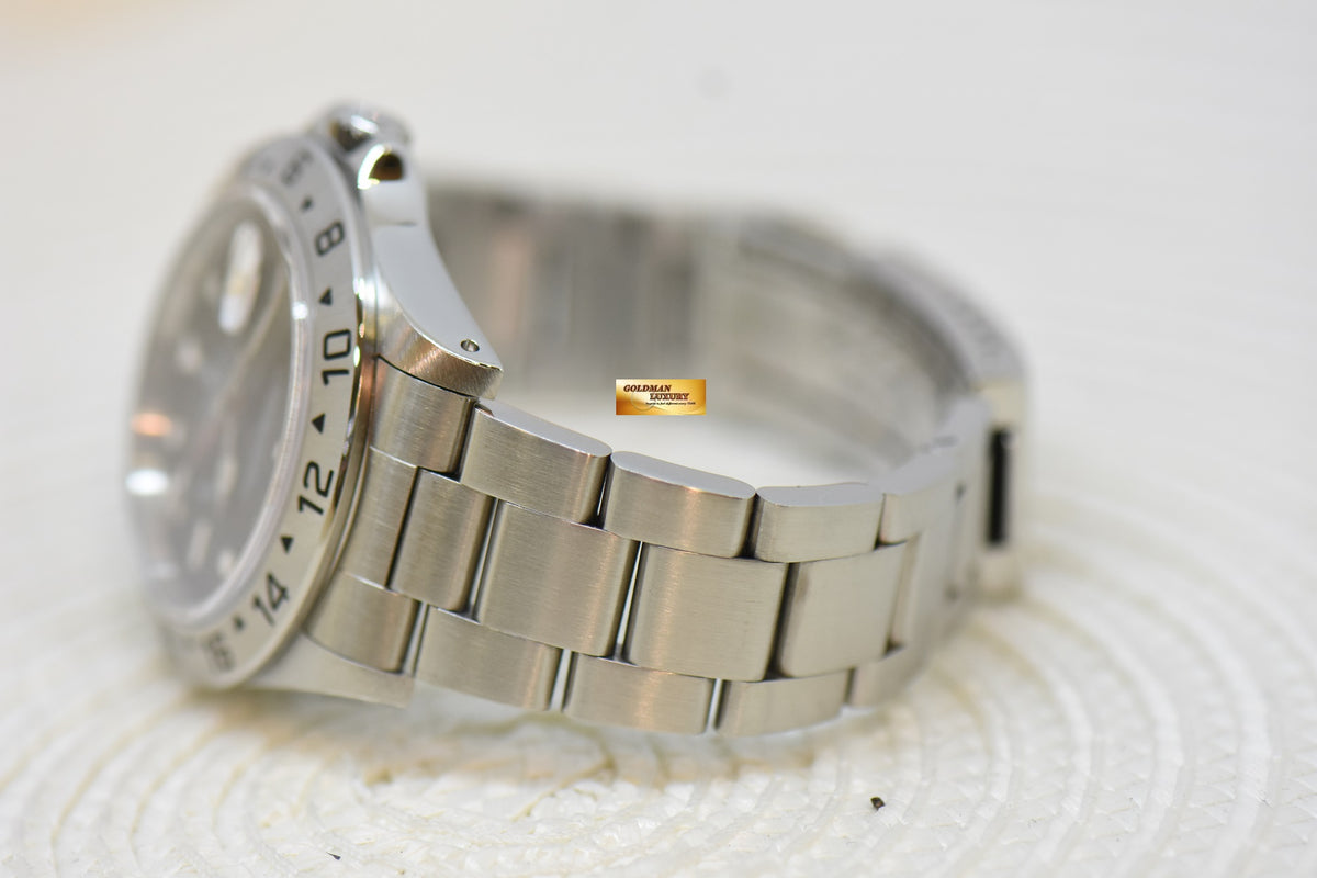 [SOLD] ROLEX OYSTER PERPETUAL EXPLORER II 40mm STEEL BLACK TRITIUM DIAL CALIBRE 3185 16570 (PINHOLE-NON SOLID END LINKS) (MINT)