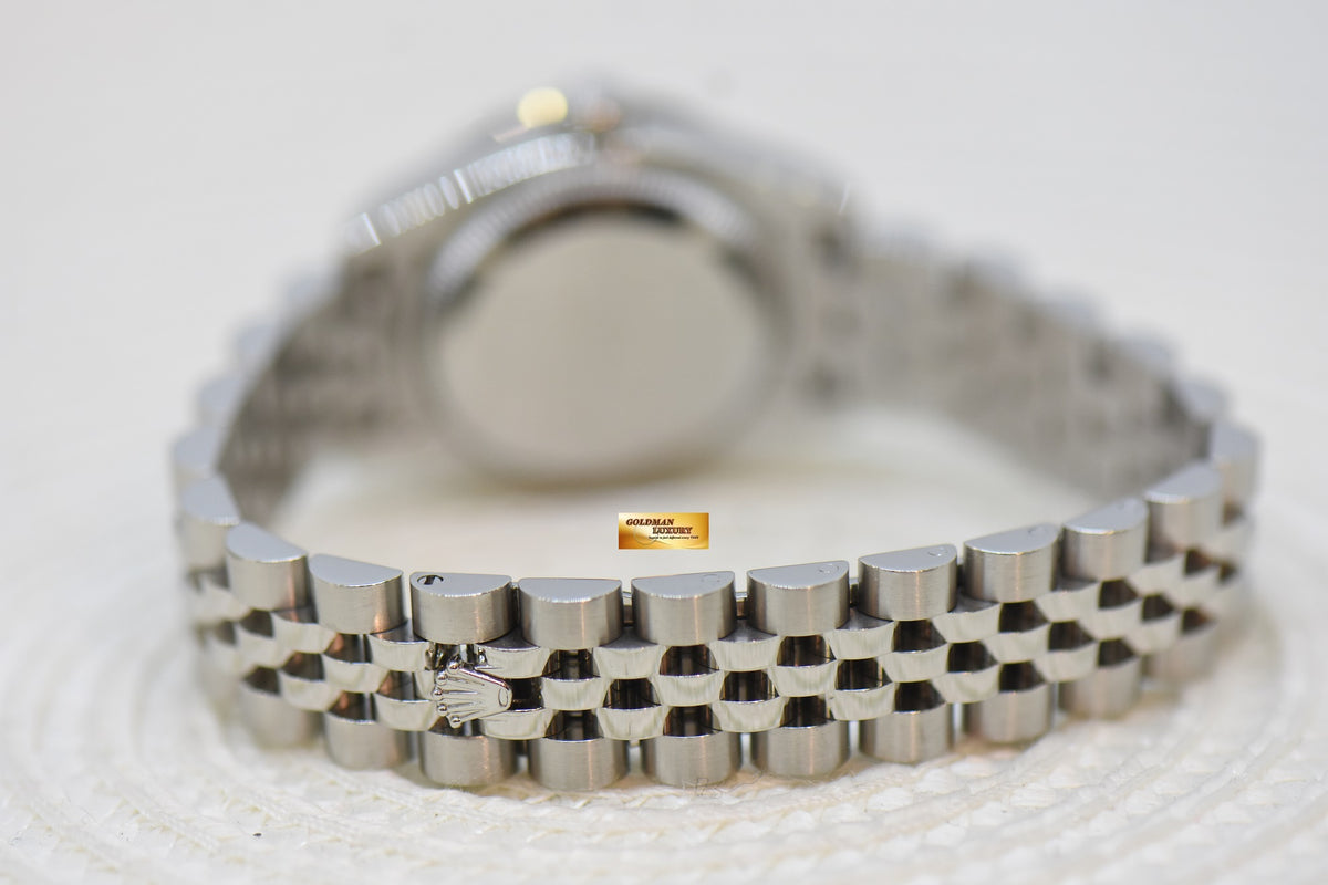 [SOLD] ROLEX OYSTER PERPETUAL DATEJUST 26mm MOP ORIGINAL DIAMOND DIAL & BEZEL STEEL JUBILEE 179384 (MINT)