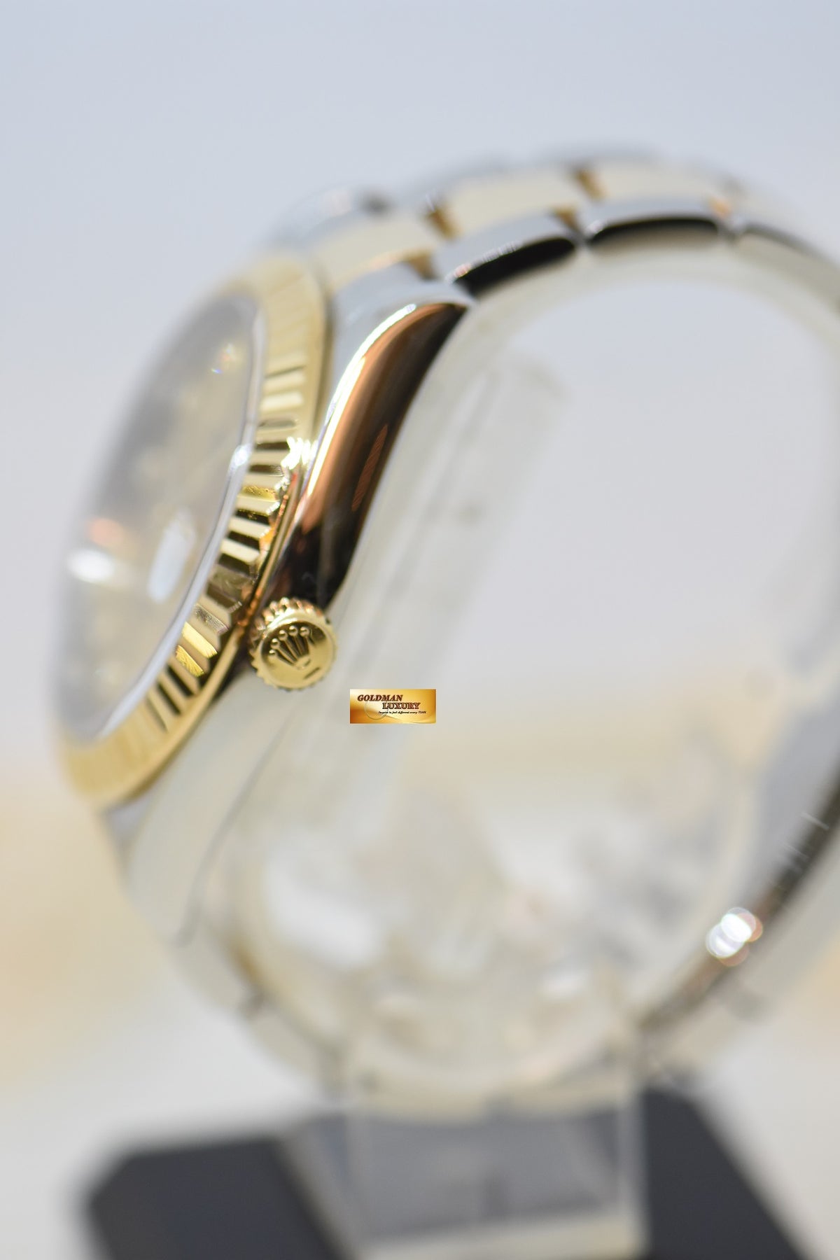 [SOLD] ROLEX OYSTER PERPETUAL DATEJUST II 41mm GOLD / STEEL IN OYSTER BRACELET GOLD DIAMOND DIAL 116333 (MINT)