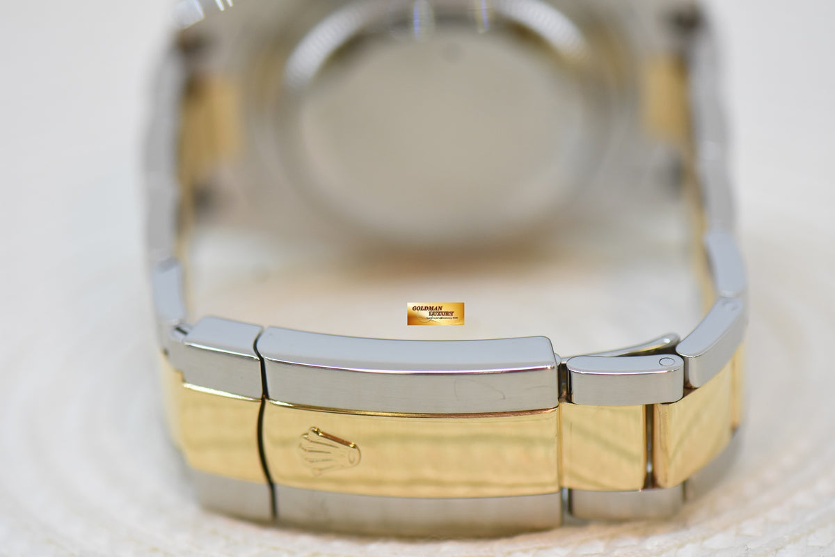 [SOLD] ROLEX OYSTER PERPETUAL DATEJUST II 41mm GOLD / STEEL IN OYSTER BRACELET GOLD DIAMOND DIAL 116333 (MINT)