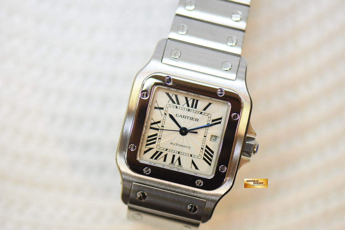 [SOLD] CARTIER SANTOS MIDSIZE 30mm STEEL IN BRACELET AUTOMATIC 2319 (MINT)